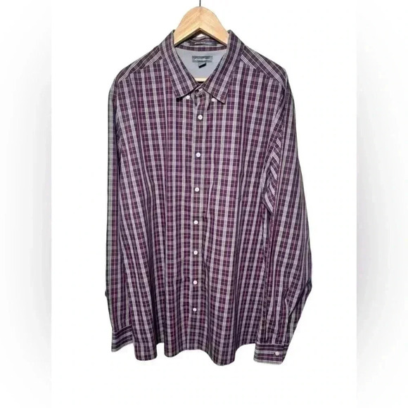 Eddie Bauer Plaid Flannel Button Down Shirt Men Classic Fit Long Sleeve T2XL - Picture 4 of 16